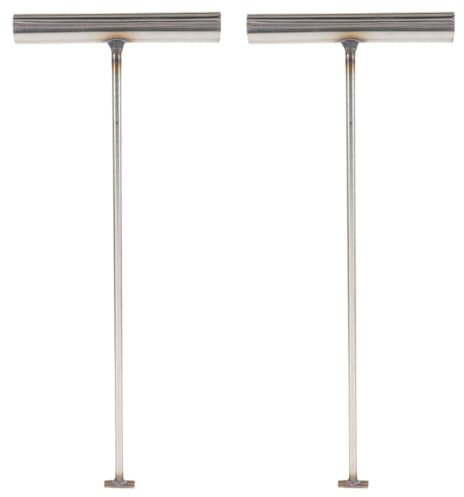 ULTECHNOVO 2 Pz Gancio Solleva Tombini in Acciaio Inossidabile, Alza Chiusini Professionale Lunghezza 42.5cm, Robusto Gancio Per Tombini con Maniglia a T da 15cm, Strumento di Sollevamento, Argento