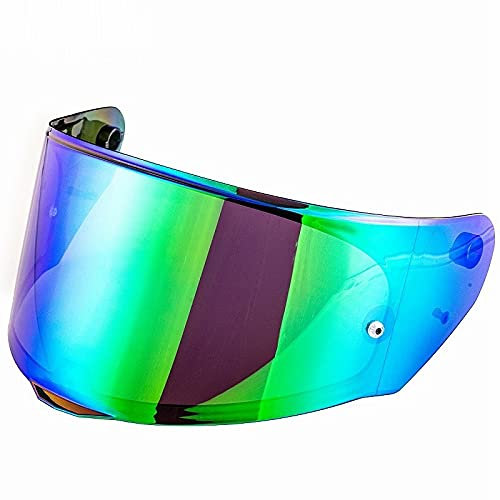 Motorcycle Helmet Visor Lens, Fits L-S-2 Visors Fits FF320/FF353 /FF328/ FF800 Rapid Motorcycle Helmet Replace Extra Lens Chorme Red/Green(Chrome Red)(Chrome Green)