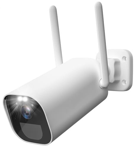 YESKAMOU 2K Caméra Surveillance WiFi Exterieure sans Fil Batterie, Vision Nocturne Couleur, Audio Bidirectionnel, AI & PIR Détection Mouvement, Extérieure/Intérieure, Étanche IP65