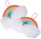 VICASKY 2Stücke Regenbogen Duschschwamm für Weiche Badeschwämme für Sanfte Hautpflege für Jungen und Langlebig und Farbenfroh Perfektes Badezubehör für Spaßige