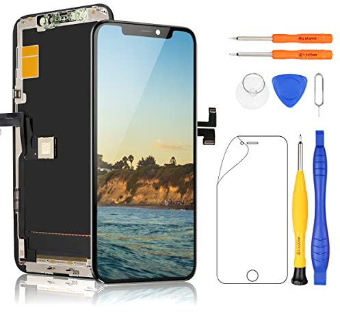 Yodoit for iPhone 11 Pro Screen Replacement 5.8 Touch Screen Display Digitizer Assembly Compatible with Model A2160 A2215 A2217 + Full Repair Toolsets and Screen Protector