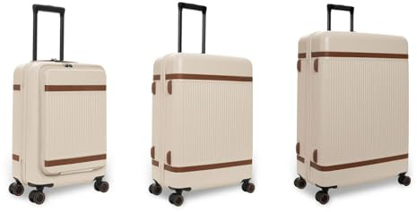 The Chesterfield Brand mit Laptopfach Zuna Trolley-Set S+ / M/L Sandy Beach Creme 55cm