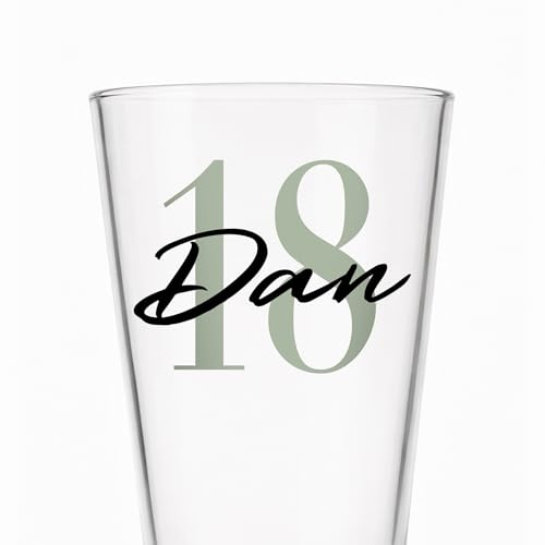 Custom Age & Name Sticker | Personalised Birthday Glass Decal | Wine Glass or Pint Glass Vinyl Sticker | 18th | 21st | 30th | 40th | 50th