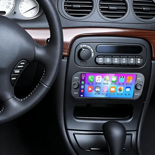 2+32G Android 14 Autoradio Reproductor para Chrysler 300M 1999-2004 con CarPlay y Android Auto, Pantalla táctil de 6,86 Pulgadas Radio Coche Estéreo con GPS Navegación FM RDS SWC Mirror Link WiFi