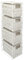 woodluv Four Drawer Resin Storage Cabinet With Metal Frame, White - Ideal for Bathroom/Office/Home