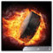 DeinDesign Skin kompatibel mit Sony Playstation 3 Slim CECH-2000-3000 Folie Sticker Eishockey Feuer