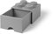 LEGO Brick with 4 Knobs and Drawer Medium Stone Grey - Storage Box for LEGO Toys Desk Drawer and Office Supplies Stackable Storage Box Home Decoration