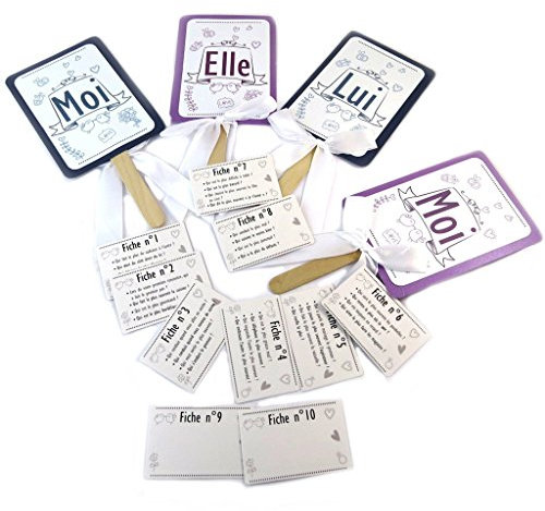 Les Trésors De Lily - Jeu de 'Mariage' Elle & Lui - Kit complet pour animer et passer de bons moments inoubliables - Fous rires assurées - 8 joueurs - Adulte(s) uniquement