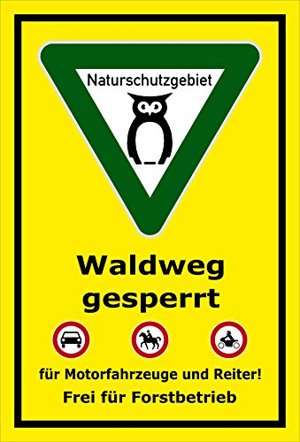 Melis-Folienwerkstatt Schild Naturschutzgebiet Waldweg - 45x30cm - 3mm Aluverbund – 20 VAR S00359-037-C
