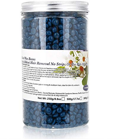 Hartwachs-Bohnen, 500G Körper-Wachs schmerzlose Haar-Abbau-heiße Wachs-Bohnen für Frauen und Männer Ganzkörper-Haar-Entferner für Bikini-Bein-Achselhöhle(Kamille)