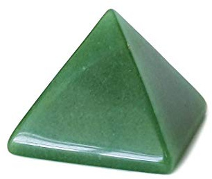 Mina Heal Crystal Pyramid of Natural Green Aventurine Jade Chakra Piedra curativa, 1.5 Pulgadas