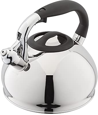 Judge 3L Stovetop Kettle - Stove Top Kettle for Gas Stoves & Electric Hobs - 18/10 Stainless Steel Whistling Kettle with Heat Resistant Handle - Non-Drip Spout - All Hob Types Including Induction