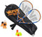 VICFUN Speed-Badminton 100 Set Junior Premium - 2 Badmintonschläger, 3 Bälle und eine hochwertige Badmintontasche