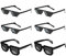 O-Kinee MLG Brille Schwarz, 6-Pack Pixelbrille Set, MLG Fun Sonnenbrille, Mosaik Sunglasses, Pixel Brille Lustig Spielzeug Ideal für Partys und Verkleidungen