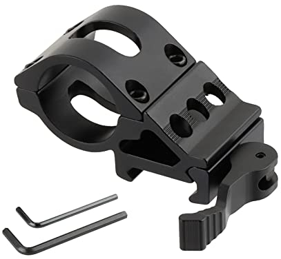 FOCUHUNTER 25,4 mm abgewinkelt Offset Low Profile Ringmontage QD Picatinny Schiene für Taschenlampe Laser Sight Aluminiumlegierung Jagd Zubehör Schnellverschluss Zielfernrohrmontage