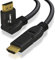 LINKUP - 8K Cavo HDMI 2.1 ad Alta Velocità Connettore Angolare a 360 ° | Cavo Video Digitale DSC HDR UHD - Robusto 28AWG 48GB / s | 10K 8K 5K 4K 2K 1080 | Compatibile con Apple Xbox PS5 Samsung -0.9m