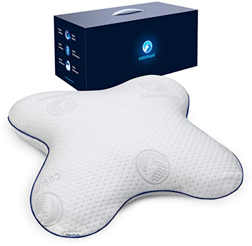 casimum Orthopädisches Memory Foam Seitenschläferkissen. Ergonomisches Schmetterlingskissen für Seitenschläfer aus Memoryschaum. Nackenkissen zur Entspannung der Halswirbelsäule, 56x48 cm