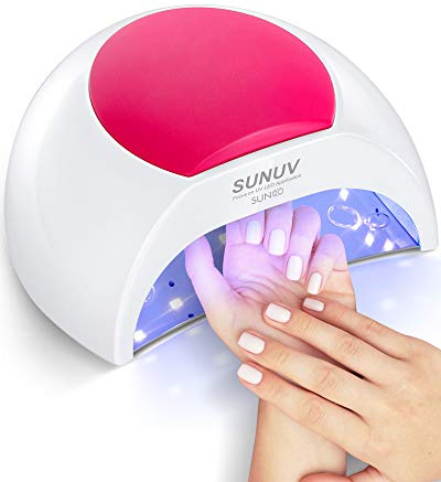 SUNUV Asciuga unghie UV LED, lampada per unghie, 10s/30s/60s/90s, timer a infrarossi, display LCD, base rimovibile, perfetto per manicure e studio delle unghie, regalo per donne