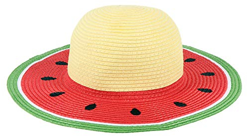 SOIMISS Stroh Sonnenhut Niedlichen Sommer Eimer Hut Obst Wassermelone Sonnenhut für Erwachsene Kinder