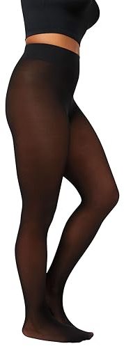 Hanes EcoSmart Opaque Tights, Same to Waist, Sheer Toe, Black, Size Large (Pack of 1)