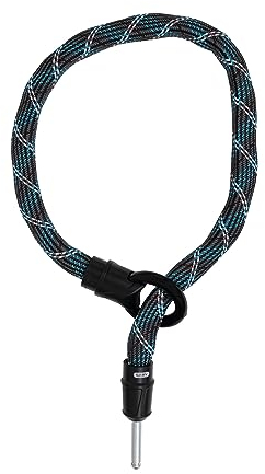 ABUS Rahmenschloss-Einsteckkette IvyTex Adaptor Chain 6KS - Fahrradschloss mit schmutz- und feuchtigkeitsabweisender Hülle - 6 mm Starke Kette - Grau