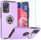 Unzerstörbar für Samsung Galaxy A52 5G&4G/A52S 5G Hülle, [Eingebetteter Ständer] [PC+TPU Militärgrad Schutzhülle] Handyhülle für Samsung A52,Violett
