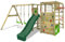 FATMOOSE Spielturm Klettergerüst ActionArena Air mit Schaukel & grüner Rutsche, Outdoor Kinder Kletterturm mit Leiter, Basketballkorb & Spiel-Zubehör für den Garten