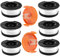 Bobines A6481 A6485 pour Black et Decker Af-100, Bobine Fil Coupe Bordure pour Black et Decker Coupe-Bordures, 6 Bobine de Fil Debroussailleuse avec 2 Couvercle de Bobine et 2 Ressort (6 + 2pcs)