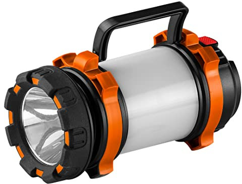 NEO TOOLS 3-in-1 Wiederaufladbare Camping-lampe, Powerbank, 10W Leistung, 800 Lm, CREE T6 + SMD LED, 2 1200mAh 3 wiederaufladbare Batterien.8 Li-Ionen im Lieferumfang, USB-Kabel, 4 Lichtfunktionen