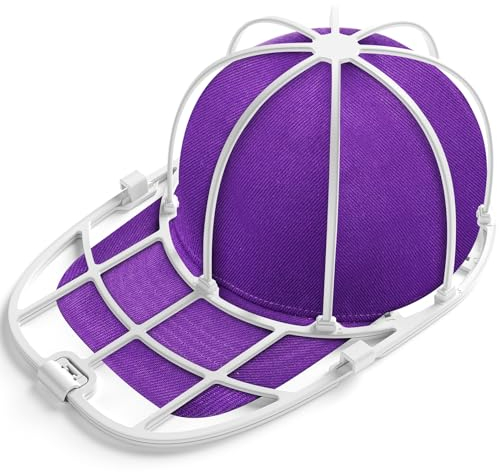 Arandelas de Sombrero para Lavadora, Protector de modelador de Limpieza de Sombrero, Apto para Gorras de béisbol de Adultos y niños, Color Blanco, Blanco