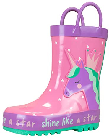 Harry Bear Stivali di Gomma per Ragazze Unicorno Rose 28