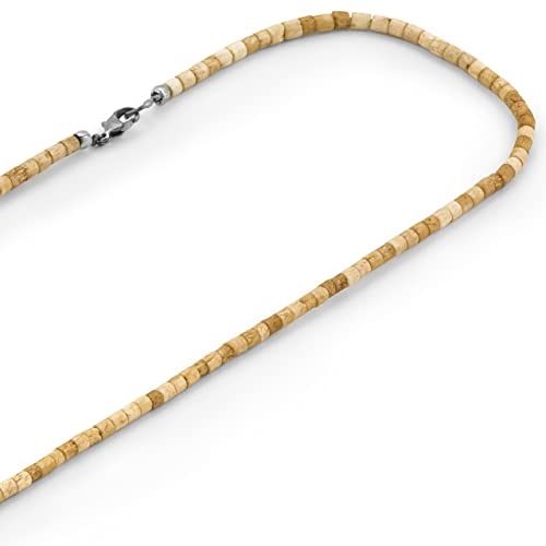 LOCAL LEAGUE Herren Surfer Halskette mit Perlen für Männer, Freund, Kokosnuss-Perlen, Strand-Urlaub, Australischer Surf-Stil Perlenkette, Festival, Strandparty, Tribal 53 cm