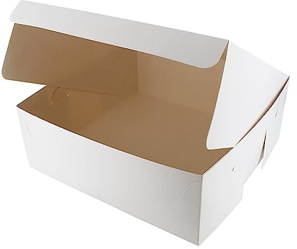 Culpitt Bakery Box, 8 x 8, White Folding Box For Cake, Cookies, Sandwiches, Cake Slices, Pastries, Take Aways, And Soaps, Gift Boxes - 10 Pack