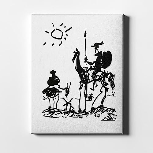 Spiffing Prints Pablo Picasso – Don Quijote – Leinwandbild – Wohnkultur Kunst – Giclée-Druck – Klein