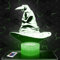 Lampe de chevet, Veilleuse Tactile H. Potter Choixpeau Lampe 3D LED illusion, Idée cadeau Noël anniversaire garçon et fille Lampe de nuit chambre d'enfant ou adulte TOP