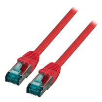 EFB-Elektronik - CAT. 6a Netzwerkkabel - 7,5 m LAN Kabel Ethernet Kabel Patchkabel - RJ45 Anschluss, S/FTP LSZH - rot