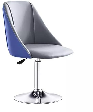 WIGSELBL Barhocker Barstuhl Frühstück Esszimmerhocker für Küche Ankleidehocker Thekenhocker mit Kunstlederrückseite, verstellbarer Drehgelenk, Gasdruckfeder, Stahlfuß (Farbe: Grau)
