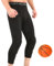 SHAIYOU Pantalones De Compresión 3/4 con Rodilleras para Hombre, Pantalones De Baloncesto Frescos Y Secos, Mallas Anticolisión, Baloncesto De Fútbol, ​​Ropa Interior Deportiva (Black,L)