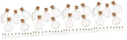Amosfun 60stücke Miniatur Glasflaschen Mit Korken Wishing Bottles Für Kreative Dekoration Und Aufbewahrung Für Hochzeiten Und Kunstprojekte