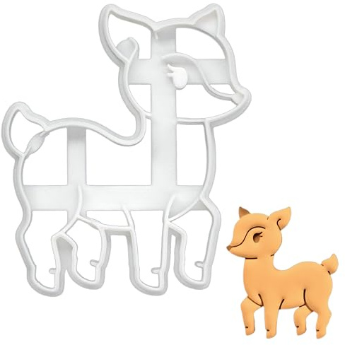 BAKERLOGY Baby Hirsche Ausstechform - Detailliertes Keksausstecher-Design zum Backen und Basteln, ideal für Fondant, Teig, Ton