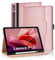Vkooer Coque pour Lenovo Tab P12 12.7 Pouces 2023 Housse Cuir PU [Réveil/Veille Automatique] Etui de Protection avec Support Fonction pour Lenovo Tab P12 - Or Rose