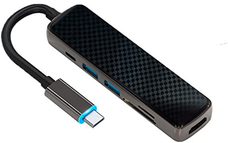 6 In 1 Type-C Docking Station Connect U-Disk Keyboard 3840x2160@30 Hz Per Viaggi Lavoro Lavoro Portatile Hub Adattatore Multiport