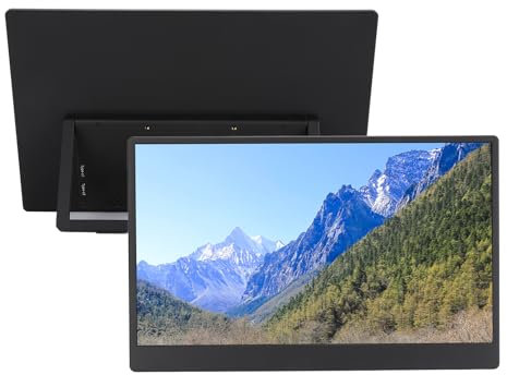 Monitor Portátil, Pantalla para Juegos de Computadora 4K FHD Ultradelgada HDR IPS de 13,3 Pulgadas, Pantalla Táctil HDR 16:9 USB C HDMI Extensor de Pantalla con Cubierta