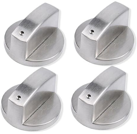PYEUIFT 4 Pièces Bouton de Gaz,Bouton de Commande Universel,outon Cuisinière à Gaz,Accessoires de Rechange pour Cuisinière à Gaz, pour cuisinière à gaz cuisinière cuisinières et plaques(Argent)
