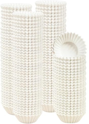 Gcardist Mini 500-Count White Cupcake Liners Muffin Liners Food Grade Baking Cups Paper No Smells (Small Size)