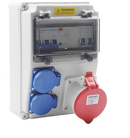 HpLive SocketBox Prise de distribution d'énergie temporaire mobile étanche IP65 en plastique Interrupteur étanche Petite boîte de commutation