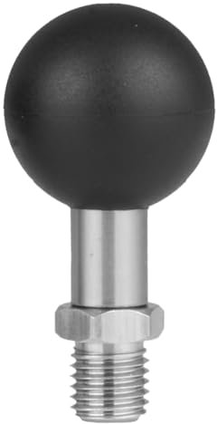 1'' Ball Adapter with M10 x 1.25 Threaded Post Compatible with RAM Mounts 1 Inch B Size Double Socket Arm for Motorcycle Bike ATV Rearview Mirror Screw Ball Adapter Action Camera Tripod Ball Head