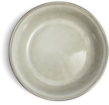 Vidi Platos de pasta Sapore 6 unidades – Platos de 17,5 cm de profundidad – Juego de vajilla 6 perones – Juego de platos para 6 personas - Blanco Perla