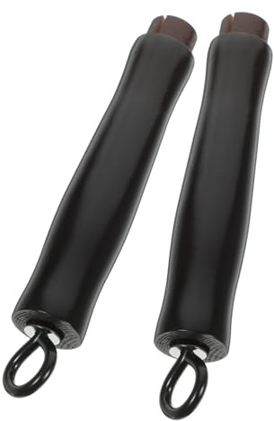 OKUMEYR 2pcs Replacement Beech Wood Pot Handles Anti-Scald Fry Grip Handles Household Cookware Repair Parts Removable for Stovetop Wok Pans