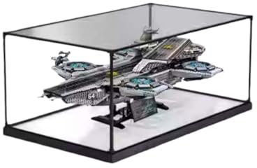 TRUSTFAR Vitrine en acrylique anti-poussière conçue pour LE-GO 76042 modèle de bloc de construction de porte-avions, boîte transparente, boîte de présentation compatible avec Le-go 76042 (sans modèle)